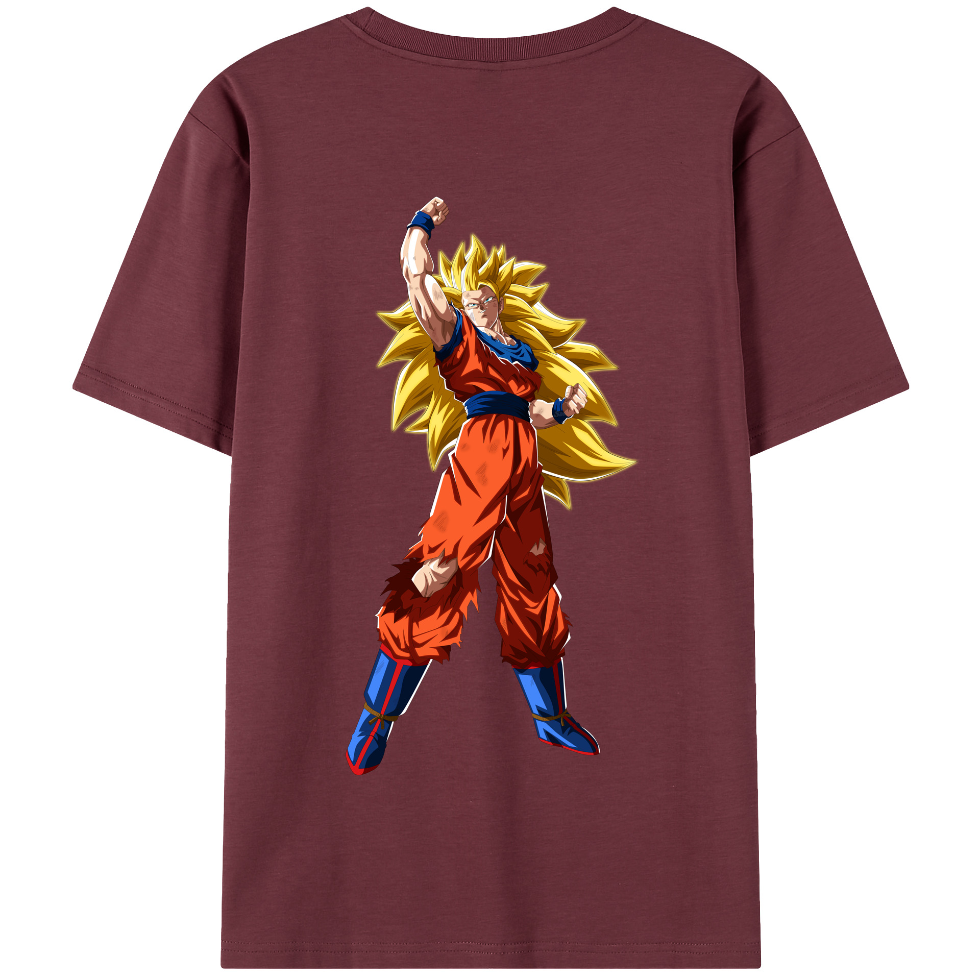 （画像用） ドラゴンボール 孫悟空（そん ごくう）Son Goku カカロット DRAGON BALL Kakarotto 綿100％半袖Tシャツ（背面プリント）